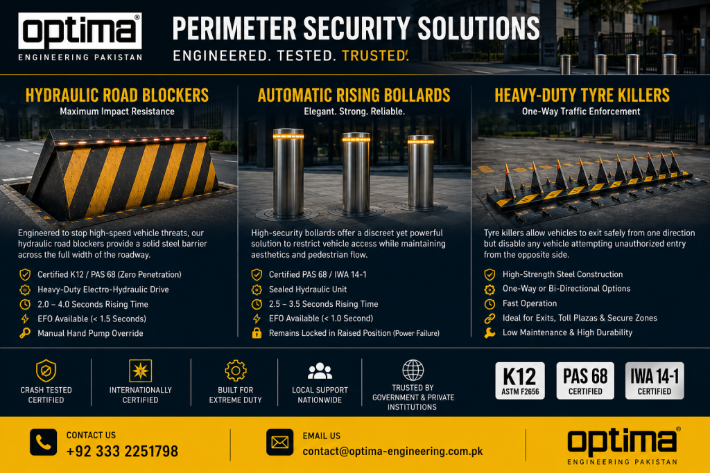 Optima Engineering Pakistan official corporate company logo - High-security perimeter defense and access control systems distributor